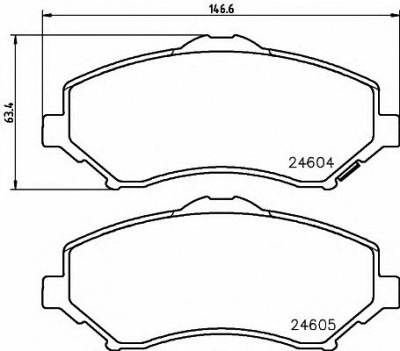 HELLA PAGID 8db355014321 -  Комплект тормозных колодок, дисковый тормоз